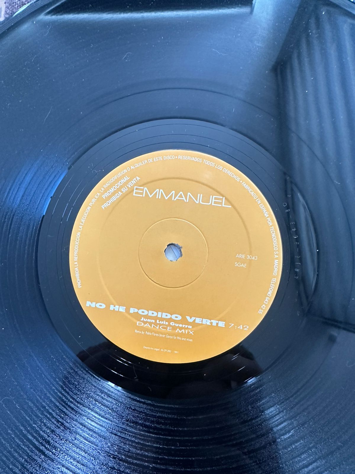 Emmanuel ‎– No He Podido Verte (NM, FUNDA VG+ PROMOCIONAL) BOX13
