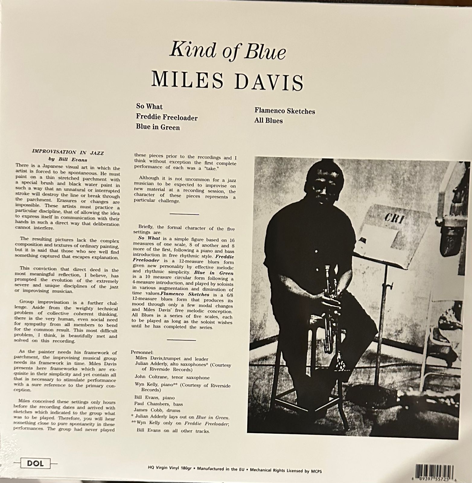 Miles Davis – Kind Of Blue (NUEVO, SELLADO) BOXV26