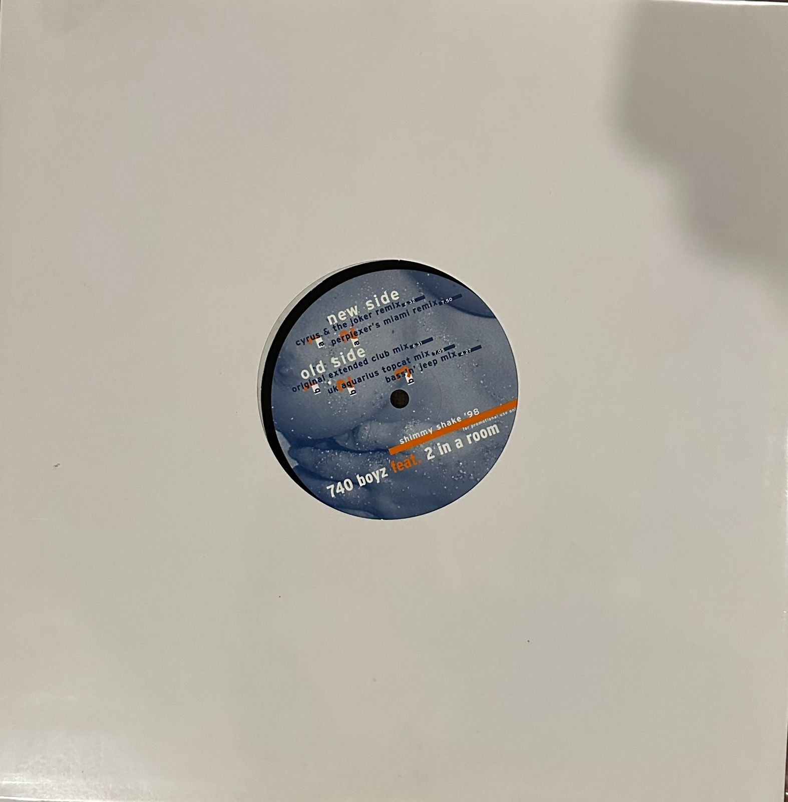 740 Boyz Feat. 2 In A Room – Shimmy Shake '98 (NM, FUNDA EX, PROMO) BOX9