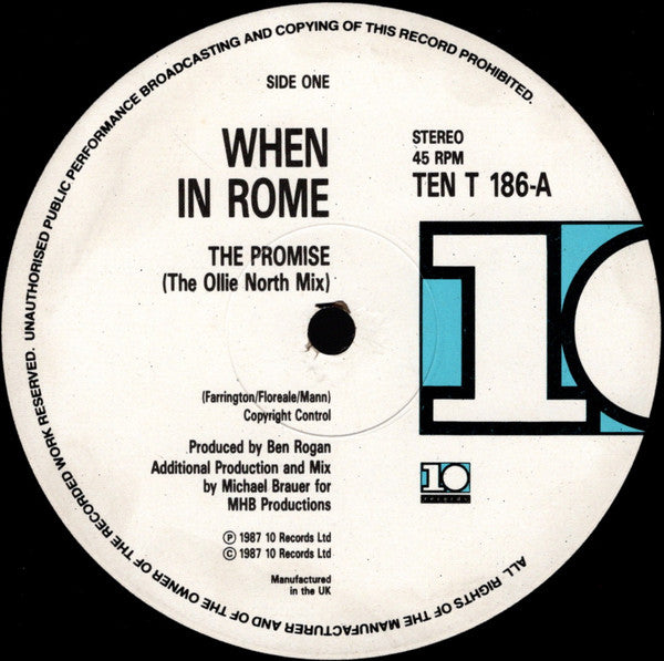 When In Rome – The Promise (NM)