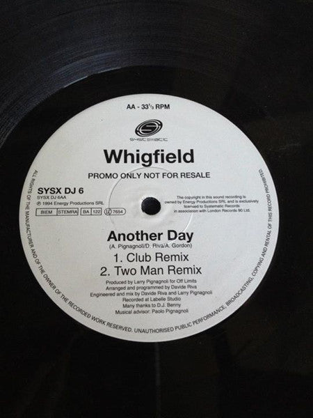 Whigfield – Another Day (EX, Funda Generic) Box30