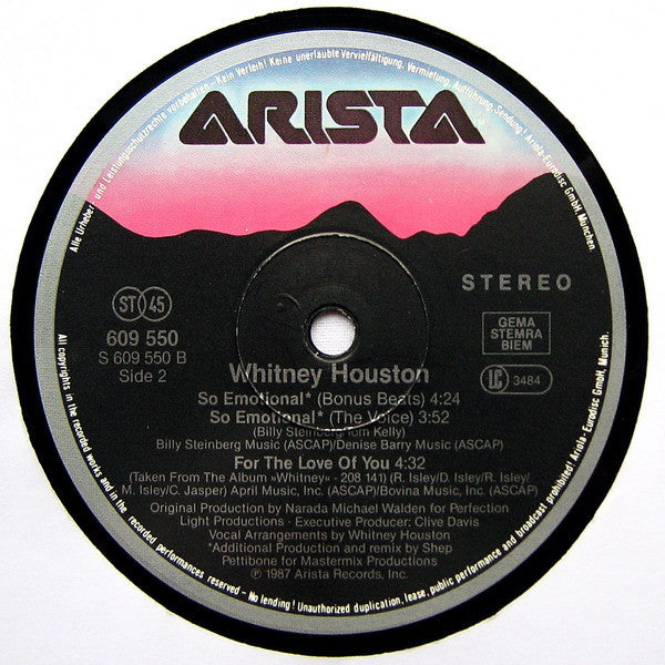 Whitney – So Emotional (EX, FUNDA VG+) BOX2