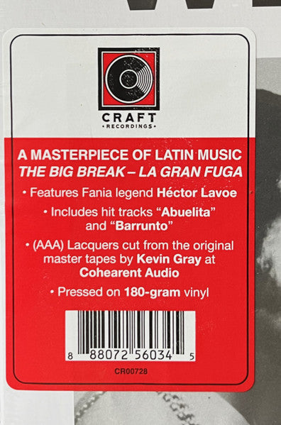 Willie Colon* – Wanted For: The Big Break - La Gran Fuga (NUEVO, SELLADO) BOXV46