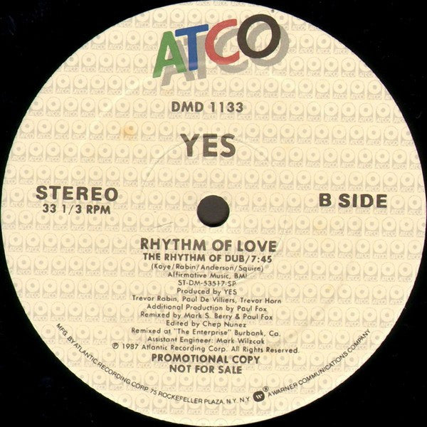 Yes – Rhythm Of Love (NM, FUNDA VG+)