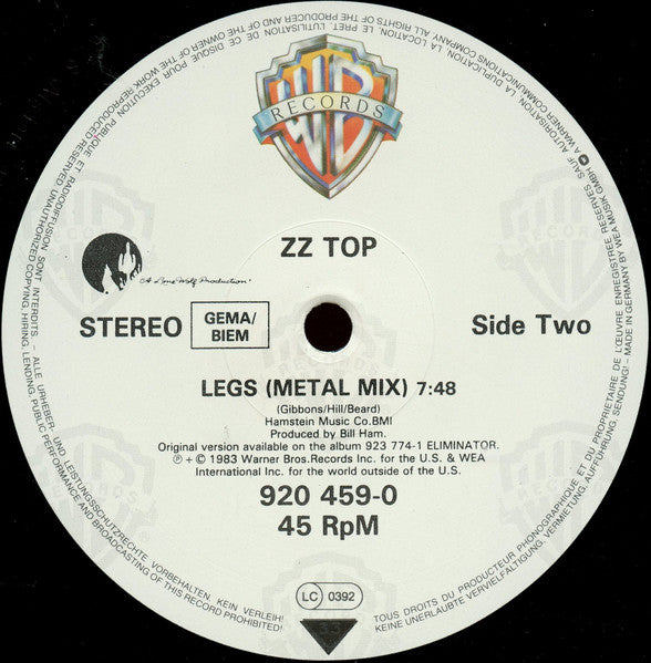 ZZ Top – Rough Boy (NM, FUNDA VG+)