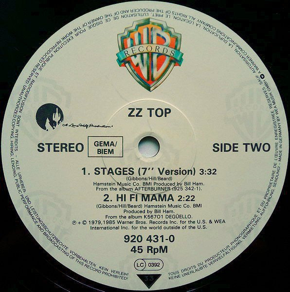 ZZ Top – Stages (Extended Version) (EX, FUNDA VG+)