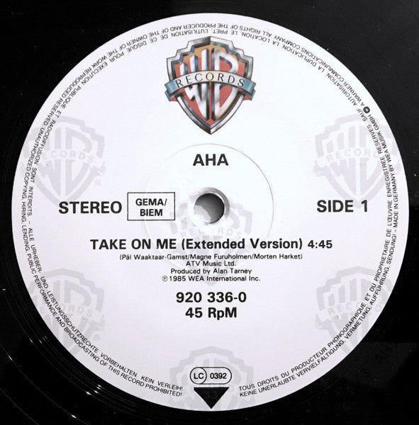 a-ha – Take On Me (Extended Version) (VG+)