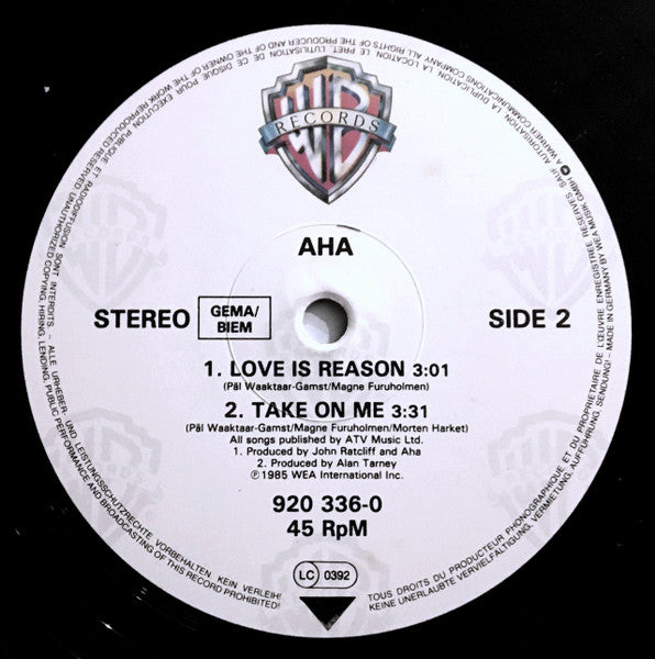 a-ha – Take On Me (Extended Version) (VG+)
