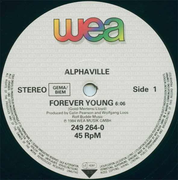 Alphaville – Forever Young (VG+) (Special Dance Version) BOX35