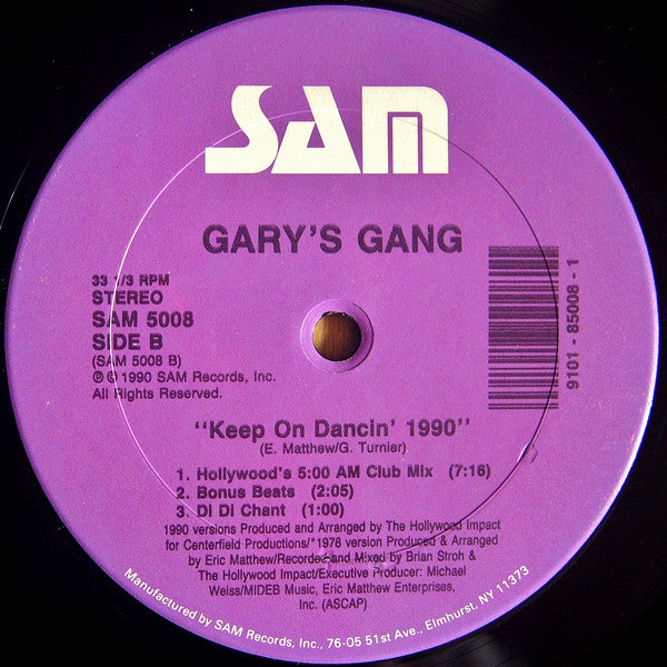 Gary's Gang – Keep On Dancin' 1990 (NM, FUNDA EX) BOX33