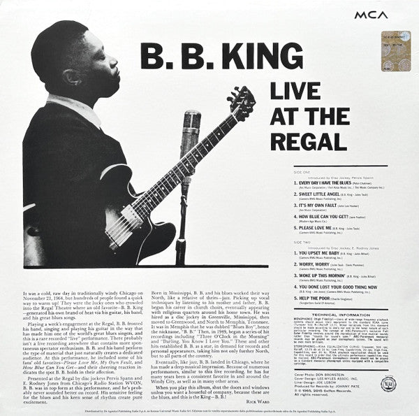 B.B. King – Live At The Regal (NUEVO, SELLADO) BOXV23