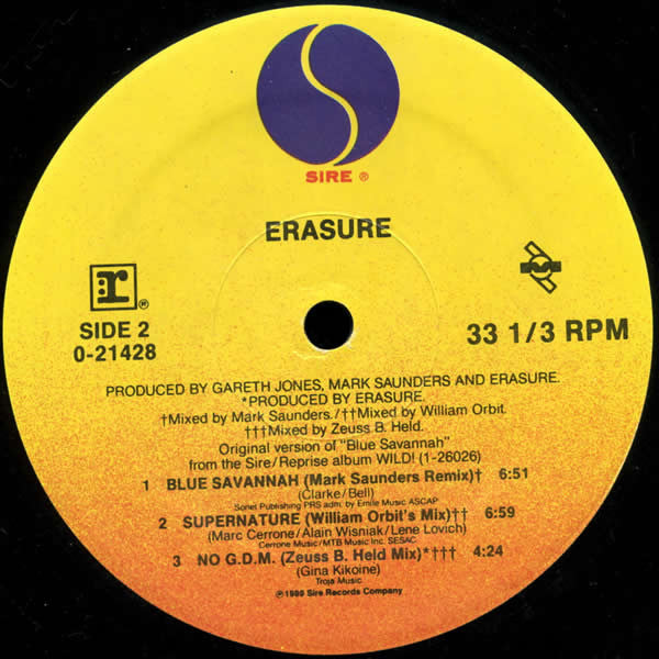 Erasure – Blue Savannah (VG+) BOX12