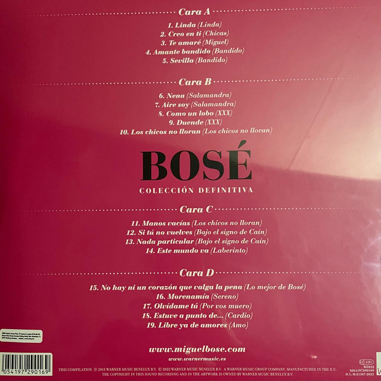 Bosé – Colección Definitiva / DISCO DOBLE (NUEVO, SELLADO)