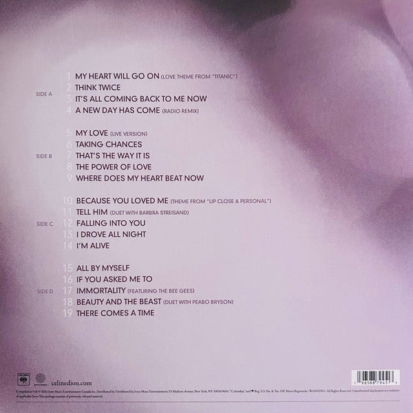 Celine Dion – My Love Essential Collection / DISCO DOBLE (NUEVO, SELLADO) BOXV24