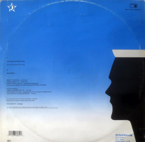 Communards With Sarah Jane Morris – Don't Leave Me This Way (Son Of Gotham City Mix) (VG+ FUNDA RINGWEAR, VER FOTO)  BOX36