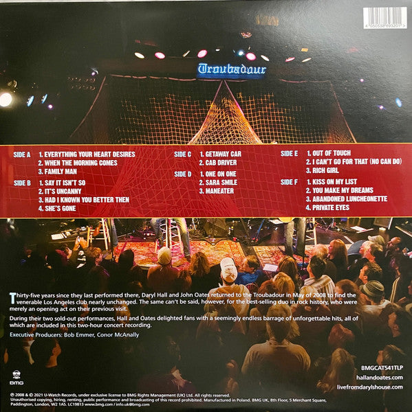 Daryl Hall John Oates – Live At The Troubadour / DISCO TRIPLE (NUEVO, SELLADO) BOXV10