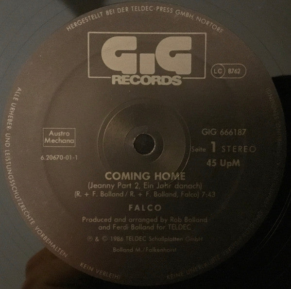 Falco – Coming Home (Jeanny Part 2, Ein Jahr Danach) (VG+) BOX35