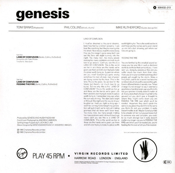 Genesis – Land Of Confusion (VG+) BOX12