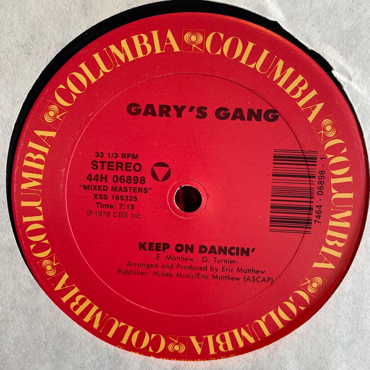 Gary's Gang / Patrick Hernandez – Keep On Dancin' / Born To Be Alive (EX, FUNDA VG+) -PEGATINA EN GALLETA VER FOTO- BOX7