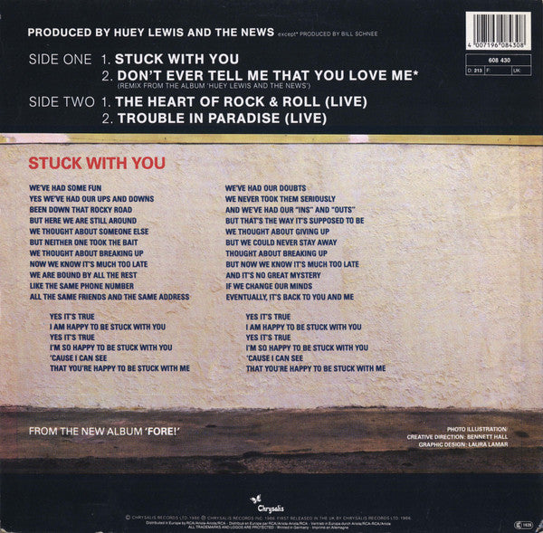 Huey Lewis And The News – Stuck With You (NM) BOX35
