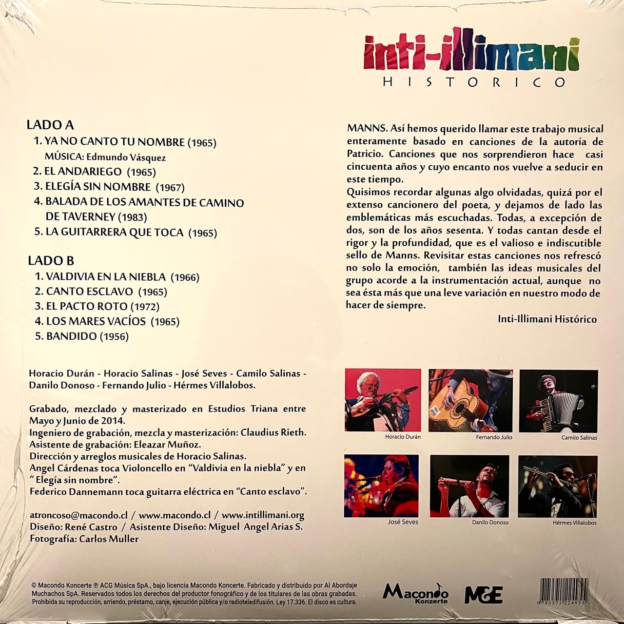Inti Illimani Histórico – Canta a Manns (NUEVO, SELLADO) BOXV49