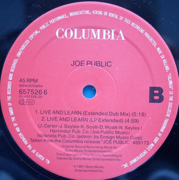 Joe Public – Live And Learn (EX) BOX6
