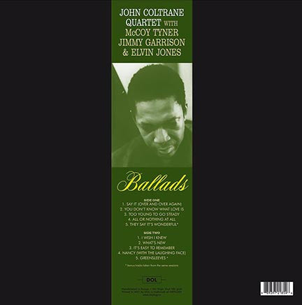 John Coltrane Quartet – Ballads / DELUXE GATEFOLD EDITION (NUEVO, SELLADO) BOXV53