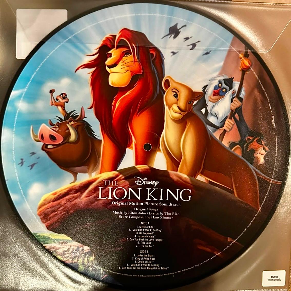 Various – The Lion King (Original Motion Picture Soundtrack) / PICTURE DISC (NUEVO, SELLADO) BOXV50