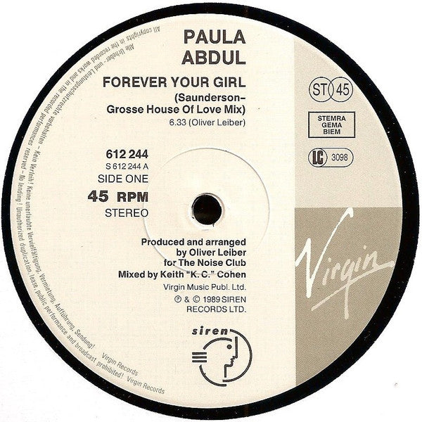 Paula Abdul – Forever Your Girl (MINT, FUNDA NM) BOX27