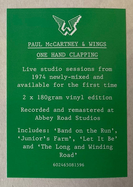 Paul McCartney & Wings – One Hand Clapping /DISCO DOBLE (NUEVO, SELLADO) BOXV32