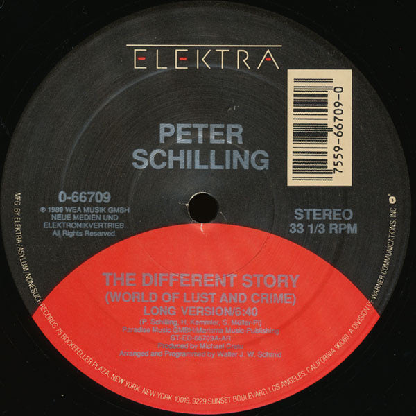 Peter Schilling – The Different Story (World Of Lust And Crime) (NM, Funda Generic de Sello) Box34