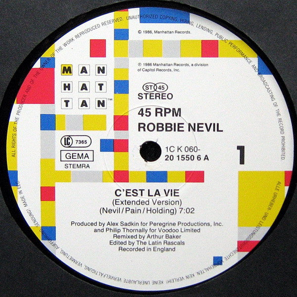 Robbie Nevil – C'est La Vie (NM, FUNDA EX) BOX35