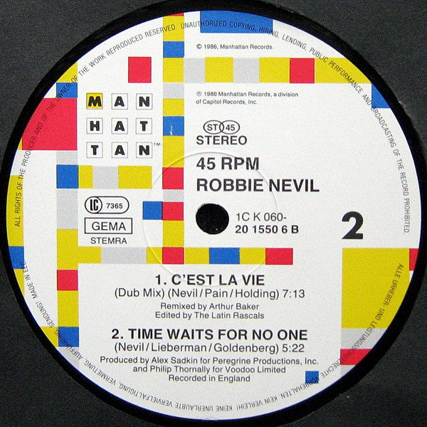Robbie Nevil – C'est La Vie (NM, FUNDA EX) BOX35