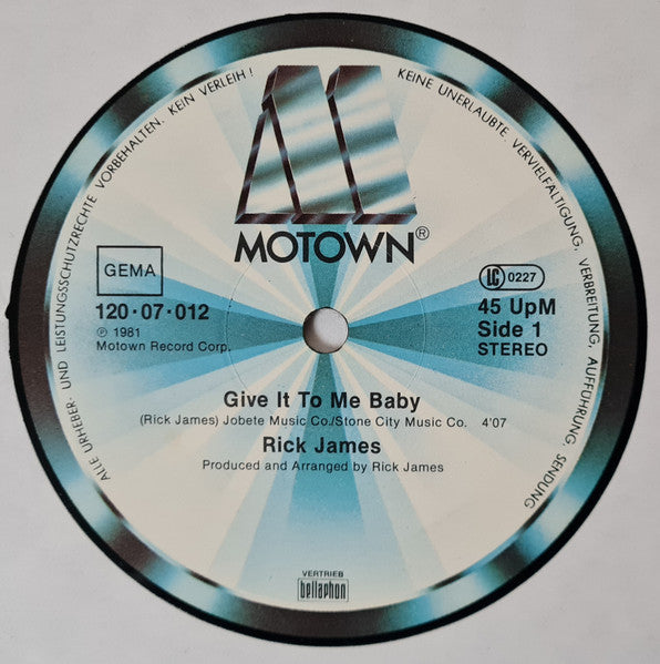 Rick James – Give It To Me Baby (NM, FUNDA VG+)