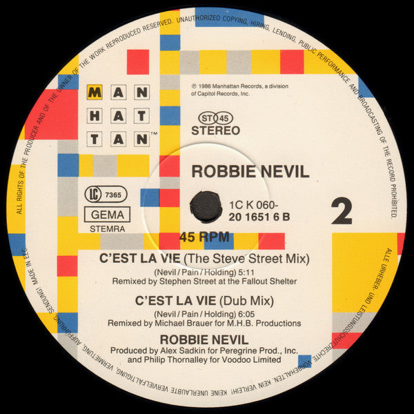 Robbie Nevil – C'est La Vie (Remix) (NM) BOX36