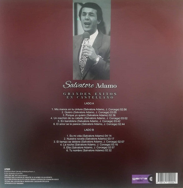 Salvatore Adamo – Grandes Éxitos En Castellano - EDICIÓN ESPECIAL VINILO COLOR (NUEVO, SELLADO) BOXV16