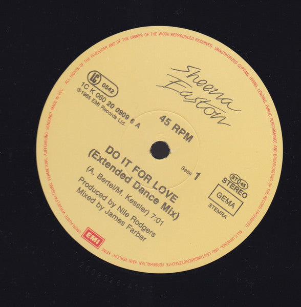 Sheena Easton – Do It For Love (NM, FUNDA VG+) BOX35