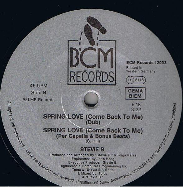 Stevie B. – Spring Love (Come Back To Me) (EX) BOX35