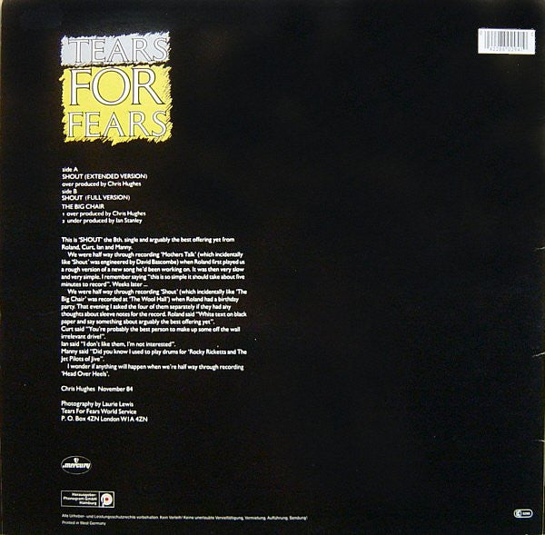 Tears For Fears – Shout (Extended Version) (NM) BOX4