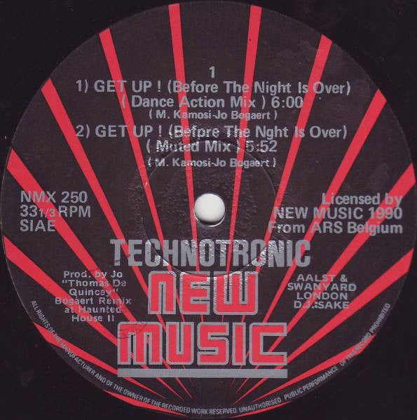 Technotronic – Get Up (Before The Night Is Over) (NM, FUNDA VG+) BOX6