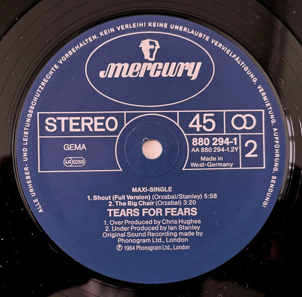 Tears For Fears – Shout (Extended Version) (NM) BOX4