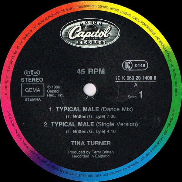 Tina Turner – Typical Male (Dance Mix) BOX35