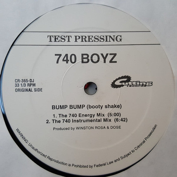 740 Boyz – Bump Bump (Booty Shake) [Test Pressing] (EX, Funda Generic) Box35