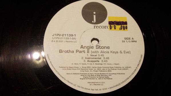 Angie Stone – Brotha Part II (VG+, Funda Generic) Box26