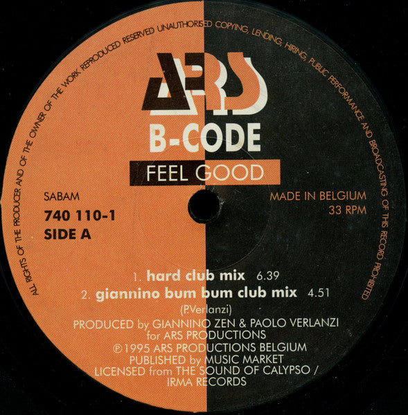 B-Code – Feel Good (VG+) Box1