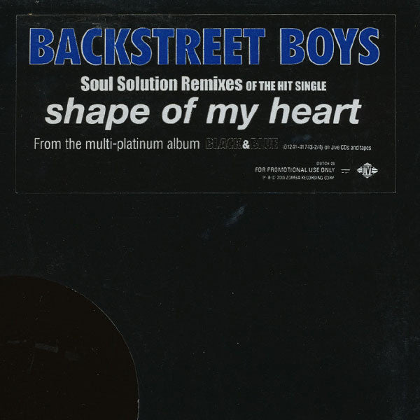 Backstreet Boys ‎– Shape Of My Heart (Soul Solution Remixes) (VG+, Funda Generic) Box9