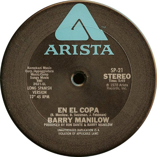 Barry Manilow – En El Copa (VG+) Box30