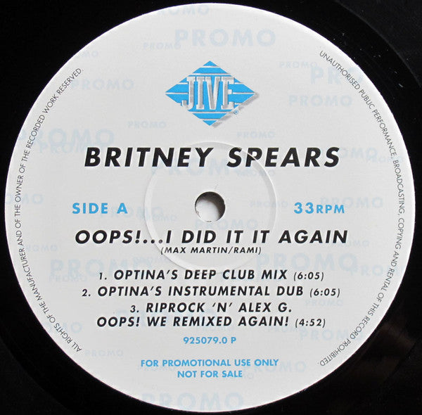 Britney Spears – Oops!...I Did It Again (VG+, Funda Generic) Box3