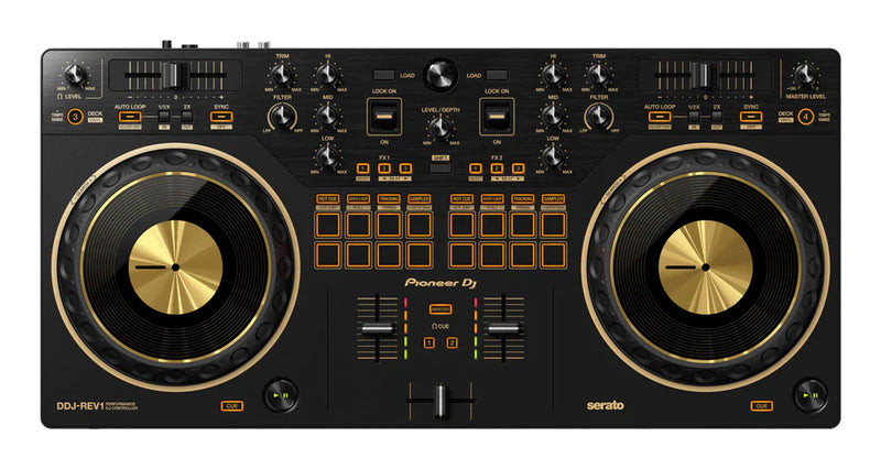 Pioneer DDJ-REV1-N (GOLD Edition) controlador DJ de 2 canales para SERATO DJ LITE (ENTREGA INMEDIATA INCLUYE POOL AUDIO Y VIDEO 60 DÍAS  GRATIS)