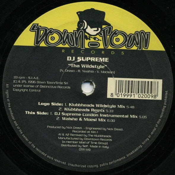 DJ Supreme – Tha Wildstyle (VG+) Box4 Funda genérica